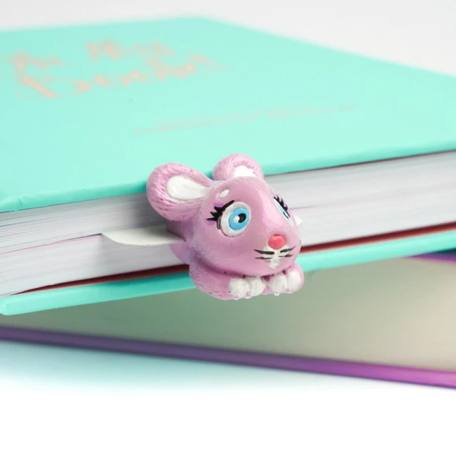 【myBookmark】手工書籤-探頭的粉紅邦妮兔
