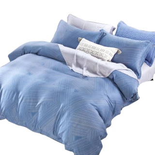 【AGAPE 亞加．貝】《篳路藍縷》雙人特大6x7尺 100%高級純天絲四件式兩用被床包組(獨家花色)