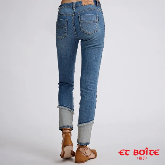【BLUE WAY】23yrs 完美裝扮 - 褲口異色剪裁直筒褲 - ET BOiTE 箱子