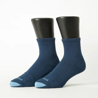 【Footer除臭襪】螺旋氣墊輕壓力襪-男款-局部厚(T98-藍)