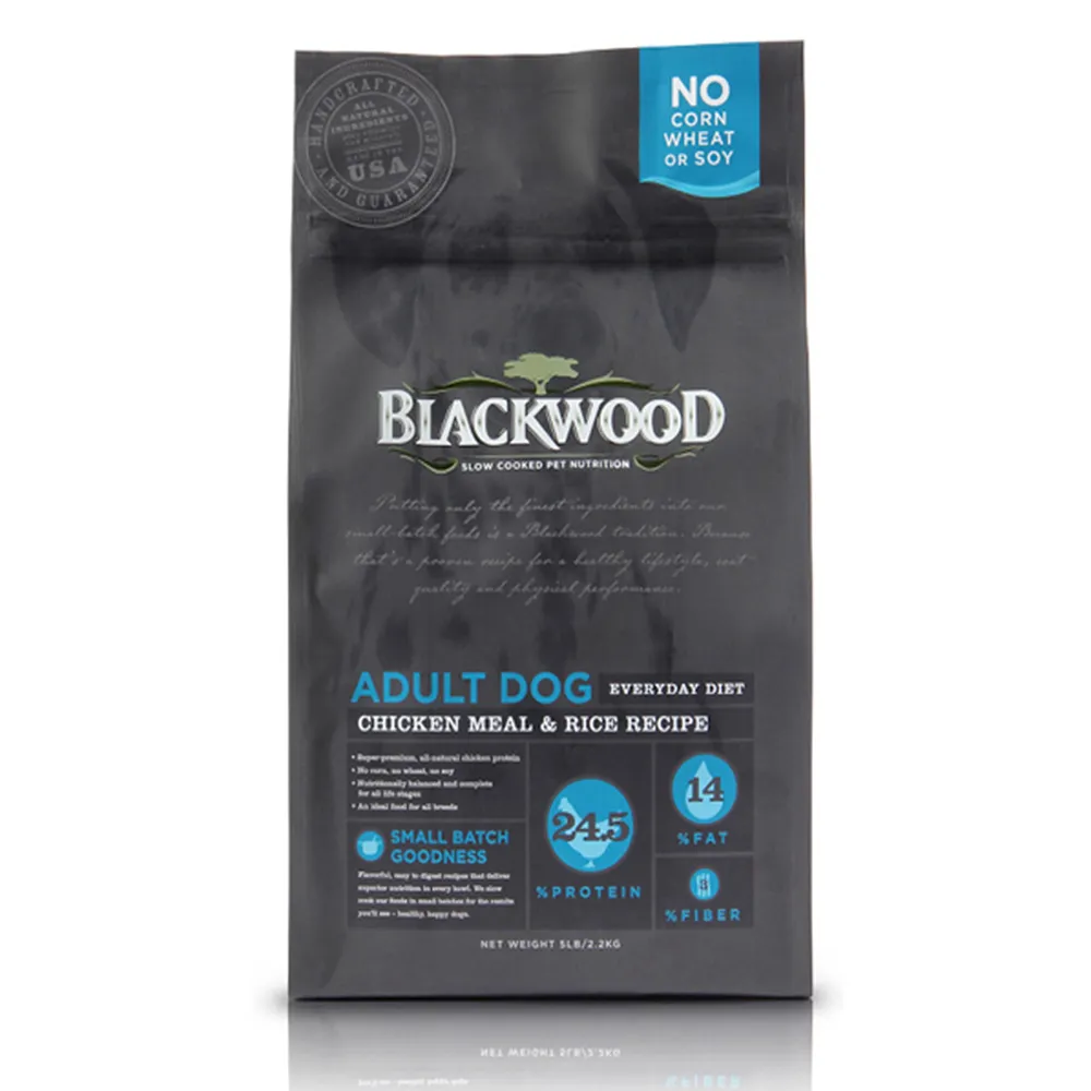 【BLACKWOOD 柏萊富】特調成犬活力配方-5磅(雞肉+糙米)