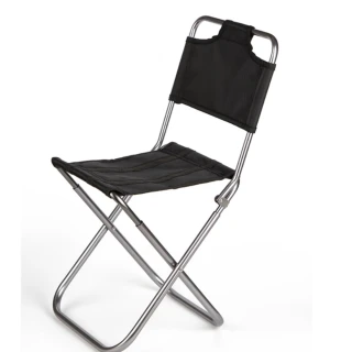 【May Shop】牛津布有椅背輕便摺疊椅子