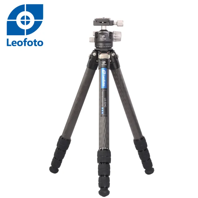 Leofoto 徠圖】LS324C+LH40碳纖維三腳架(含中軸雲台)(彩宣總代理 