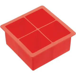 【KitchenCraft】四格方塊製冰盒 紅 / 威士忌 冰塊盒 冰塊模 冰模 冰格