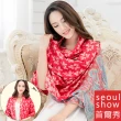 【Seoul Show首爾秀】樓蘭葉語 民族風純棉編織圍巾披肩(防寒保暖)
