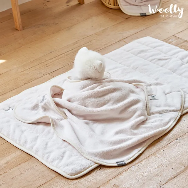 【Woolly】查理寵物吸水毛巾-浴袍款(寵物毛巾/擦巾)