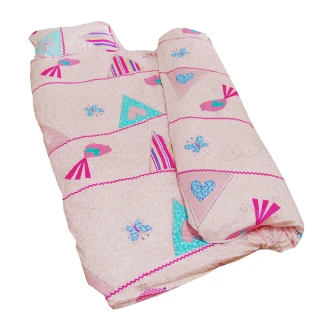 【采棉居寢飾文化館】純棉印花兒童睡袋(粉紅-4.5x5尺)