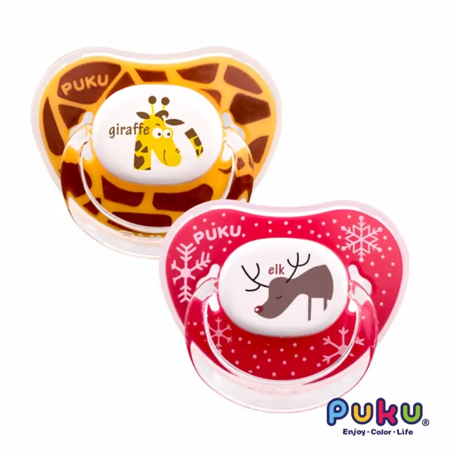 【PUKU 藍色企鵝】PUKU Animal較大安撫奶嘴-2入(款式隨機出貨)