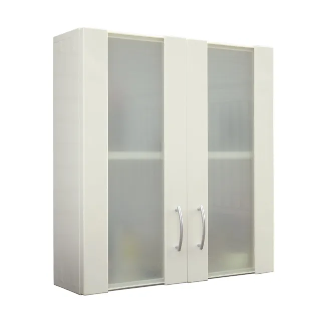 【Abis】經典霧面雙門防水塑鋼浴櫃/置物櫃(白色-1入)