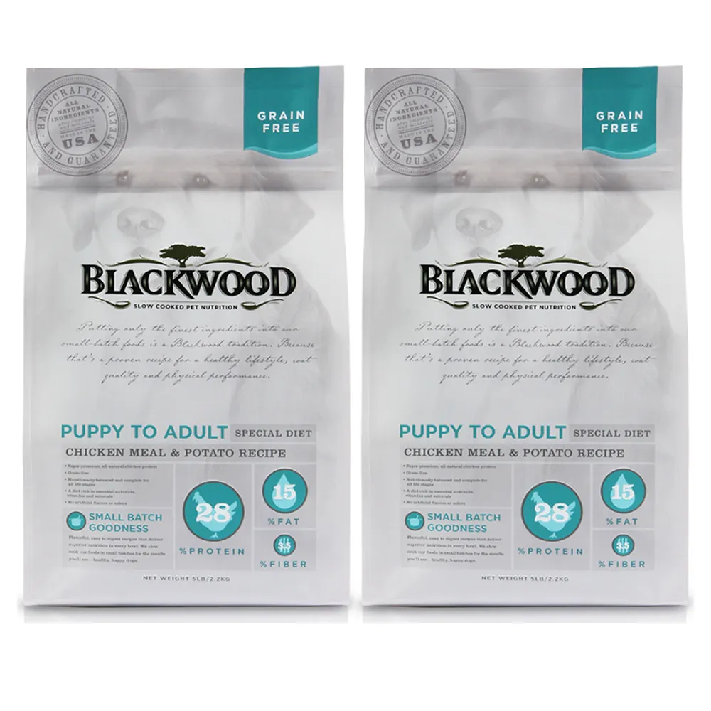 【BLACKWOOD 柏萊富】無穀全齡低敏純淨配方-5磅*2入(雞肉+豌豆)