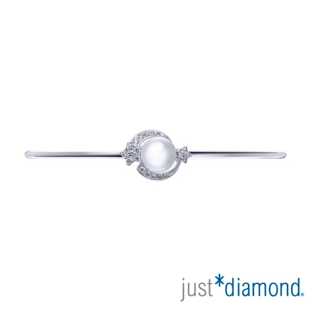 【Just Diamond】閃閃星辰系列 18K金 珍珠鑽石手環