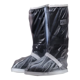 【安瑟】防水 雨鞋套 長筒 透明  雨靴 加厚 耐磨 高筒(不掉腳跟 防滑 拉鍊防水層 雨鞋 雨衣 騎士雨鞋)