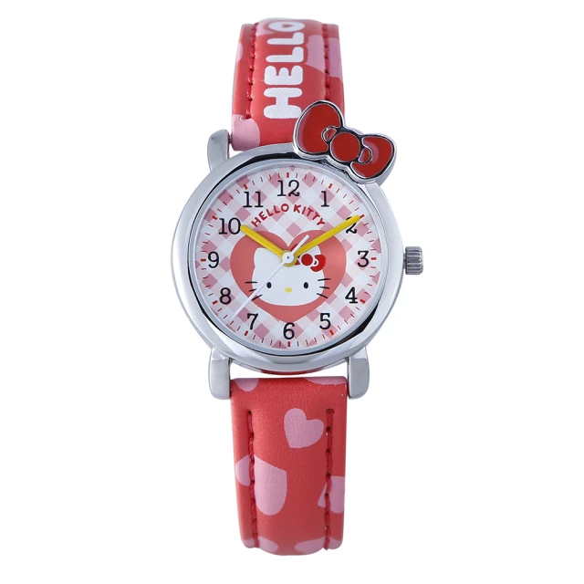 【HELLO KITTY】凱蒂貓蝴蝶結戀人手錶(紅 KT065LWRR)