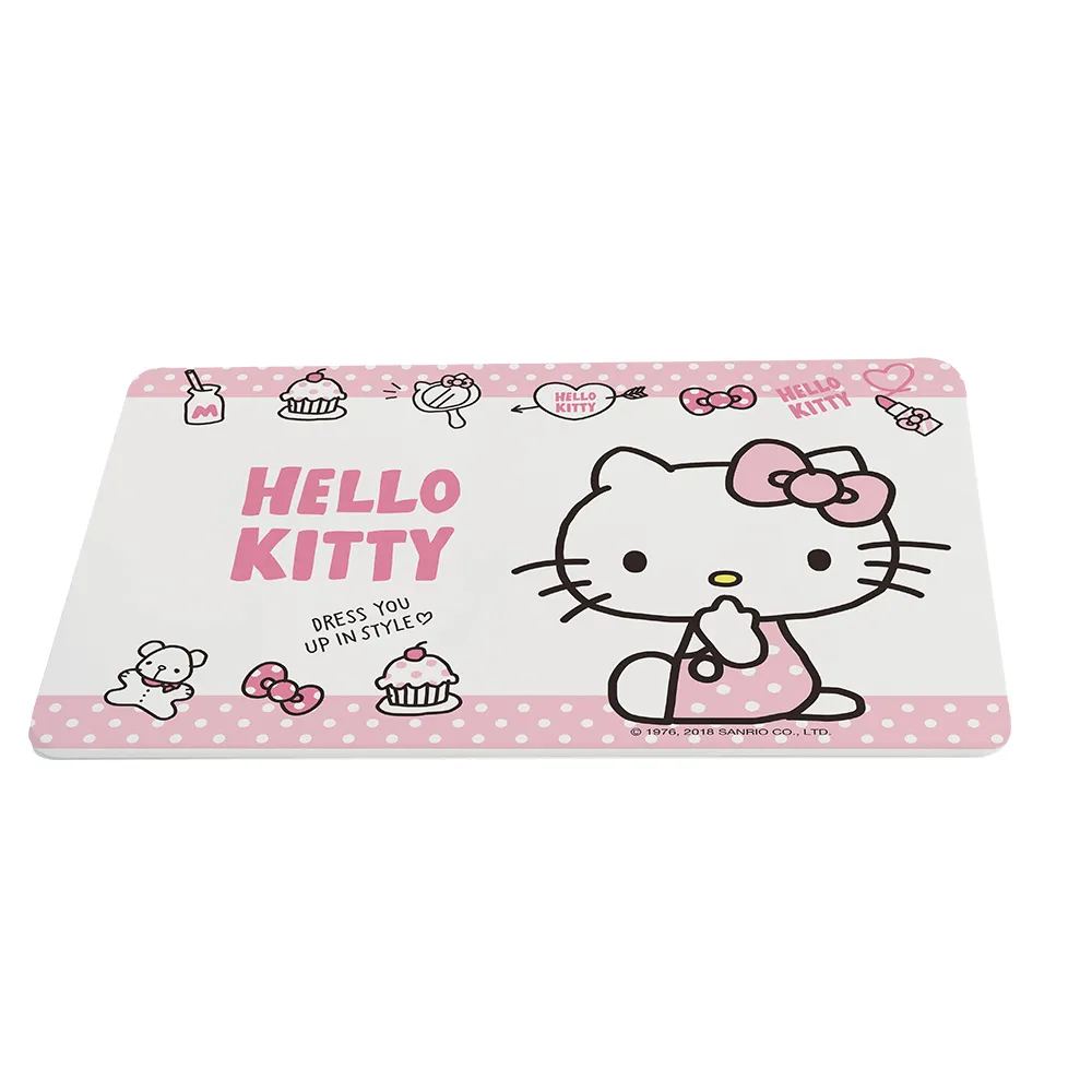 【收納王妃】三麗鷗 凱蒂貓Hello Kitty 滿版粉色系珪藻土地墊(60X39X0.9cm/24款任選)