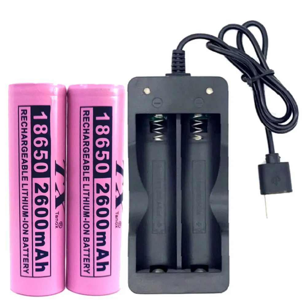 【TX特林】18650鋰充電池2600mAh-2入+USB充電器(2600-2+USB)