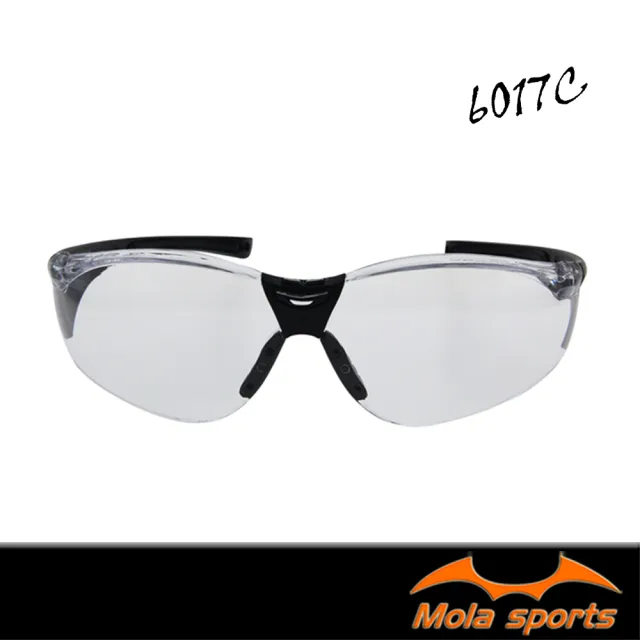 【MOLA】摩拉護目鏡運動安全眼鏡 透明鏡片(防飛沫防風防沙防塵男女可戴 6017c)