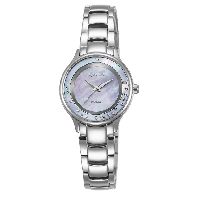 【LICORNE】力抗 永恆時光真鑽系列 天使光環璀璨手錶(藍紫/銀 LT125LWVW)