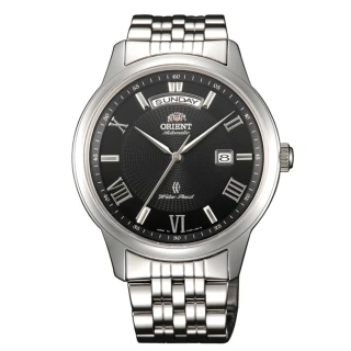 【ORIENT 東方錶】ORIENT 東方錶 WILD CALENDAR系列 寬幅日曆機械錶 鋼帶款 黑色 - 43.5mm(SEV0P002B)