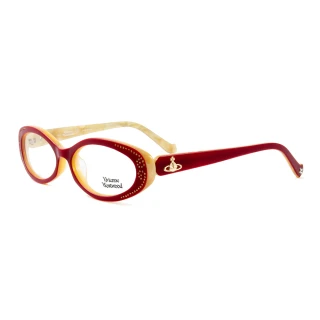 【Vivienne Westwood】英國薇薇安魏斯伍德★閃亮時尚晶鑽光學眼鏡(紅白鑽 VW150M02)