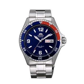 【ORIENT 東方錶】ORIENT東方錶 WATER RESISTANT系列200m水鬼潛水機械錶 鋼帶款 藍色(FAA02009D)