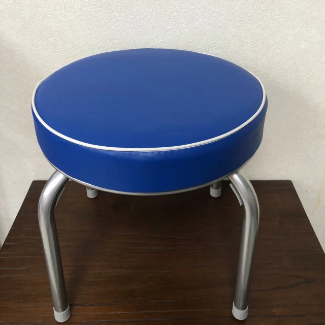 【Brother 兄弟牌】丹非厚墊圓型椅凳寶藍色*2張/箱(戶外休閒)