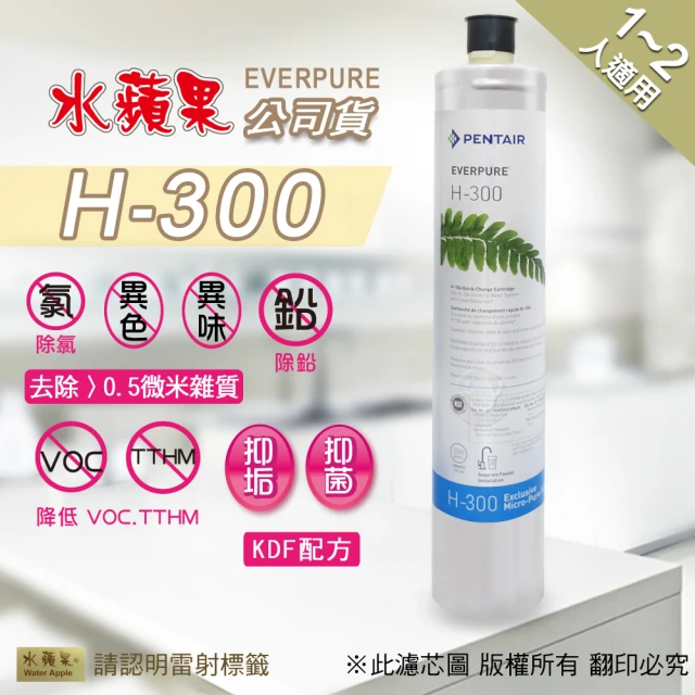 水蘋果 Everpure H300 濾心(水蘋果公司貨)