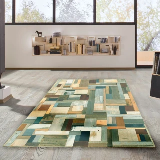 【范登伯格】比利時 專業3D印染絲質地毯-方塊(115x170cm)