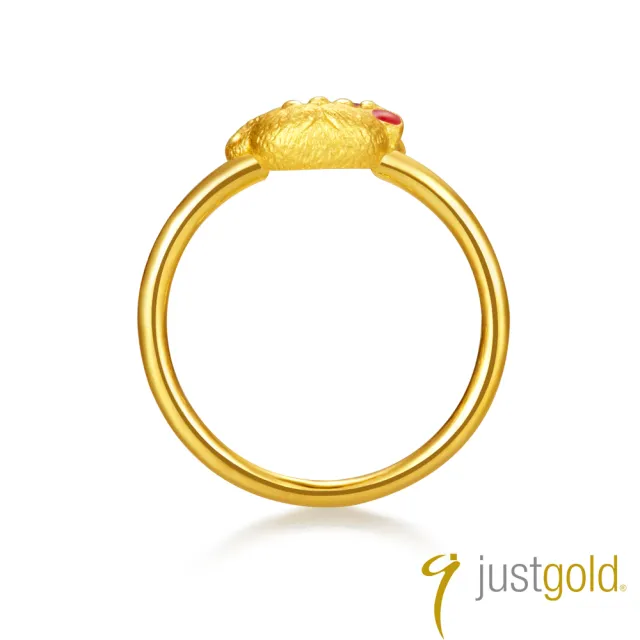 【Just Gold 鎮金店】英式小熊系列-黃金戒指-公主