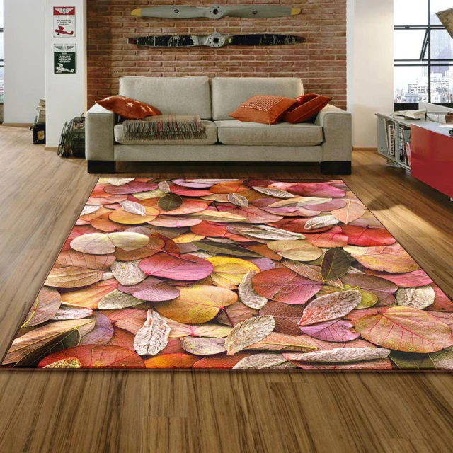 【范登伯格】比利時 專業3D印染絲質地毯-葉子(150x230cm)