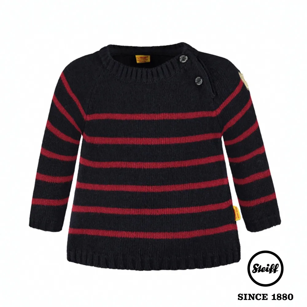 【STEIFF】條紋 羊毛針織衫(長袖上衣)