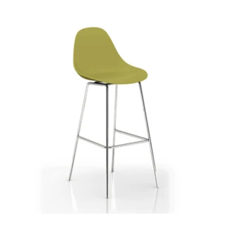 【YOI傢俱】義大利TOOU品牌 帕多瓦高腳椅75cm-電鍍色金屬腳 8色可選(YPM-155507)