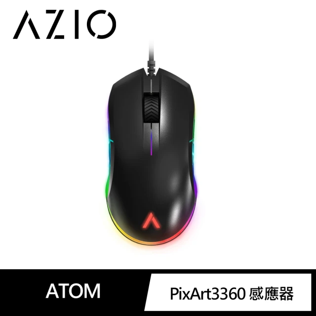 【AZIO】ATOM RGB炫彩光弧有線電競滑鼠