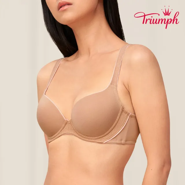 【Triumph 黛安芬】舒活自在系列 舒涼紗無痕透氣軟鋼圈內衣(知性裸)