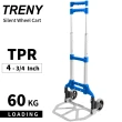 【TRENY】三段鋁製折疊手推車-藍(載物車)