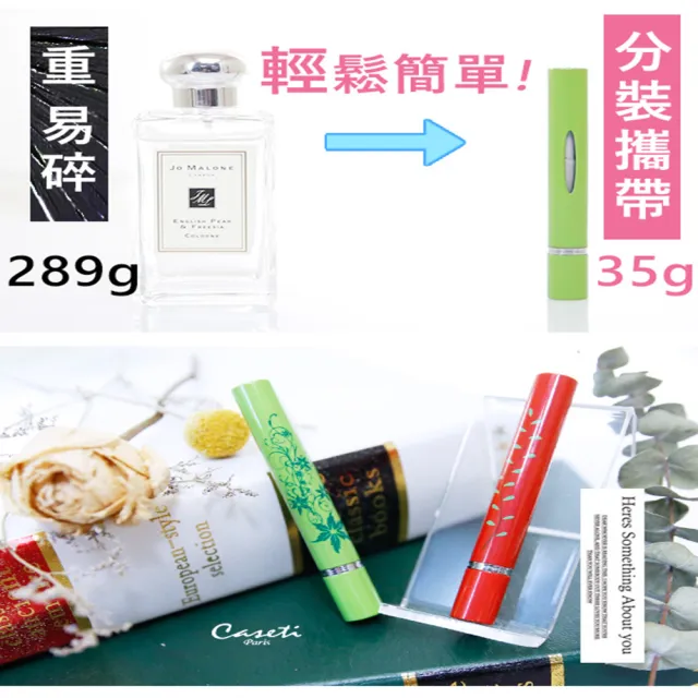 【Caseti】紅底樹葉 旅行香水瓶 香水攜帶瓶(香水分裝瓶)