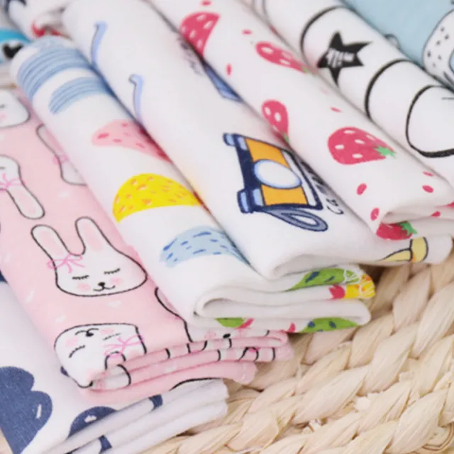 【JoyNa】12條入-嬰幼兒純棉口水巾寶寶針織棉小毛巾手帕