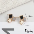 【Quenby】創意多色拼接耳環/耳針(飾品/配件/
