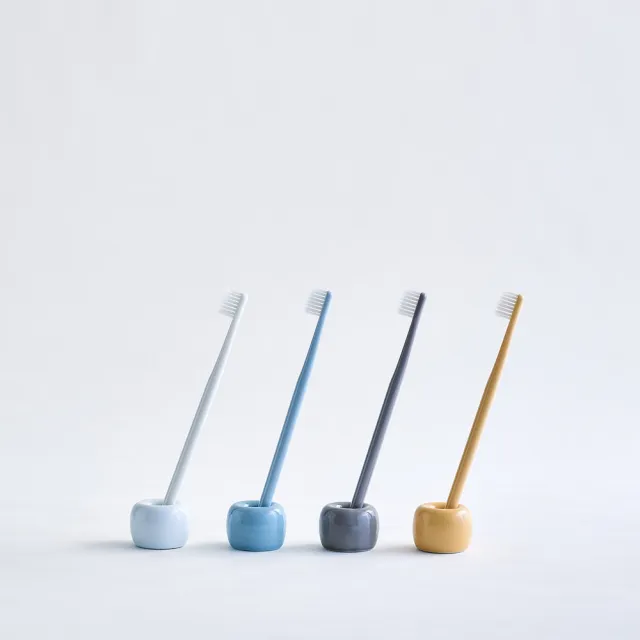 【MUJI 無印良品】白磁牙刷架/1支用/藍色