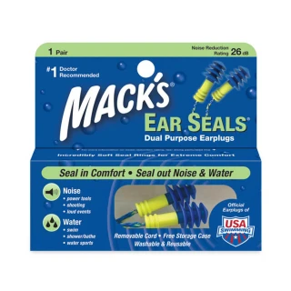 【Macks】美國 游泳耳塞 有防丟繩 送收納盒 美國國家游泳隊專用