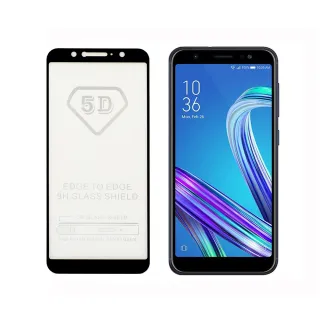 【YANG YI 揚邑】ASUS ZenFone Max Pro M1 ZB601KL / ZB602KL 全膠5D滿版二次強化9H鋼化玻璃防爆保護貼(黑)