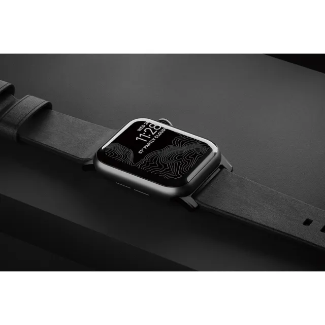 【美國NOMAD】Apple Watch 45/44/42mm專用 HORWEEN質樸黑皮革錶帶(Apple Watch 全系列適用)
