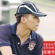 【Seoul Show首爾秀】條紋透氣網超輕量運動高爾夫GOLF戶外棒球帽 黑白灰(防曬遮陽)