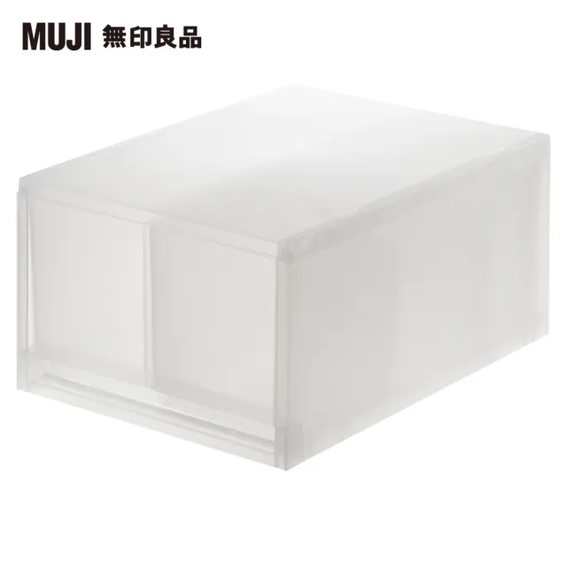 【MUJI 無印良品】PP盒/深型/2格/附隔板/正反疊/