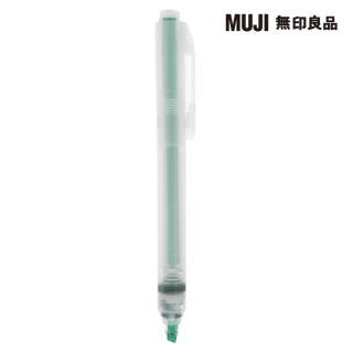 【MUJI 無印良品】PP按壓螢光筆/綠