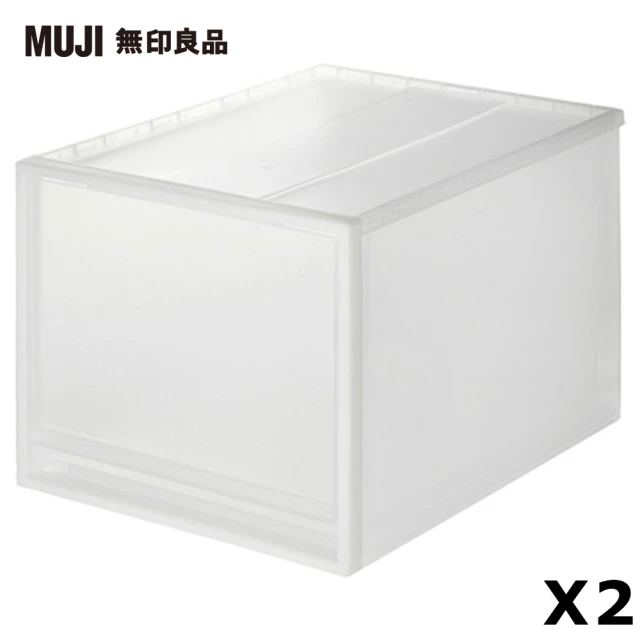 【MUJI 無印良品】PP收納盒/深/2入