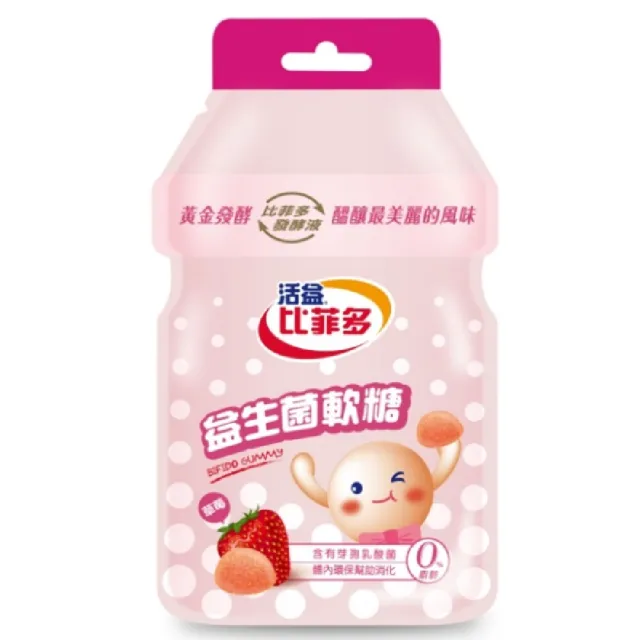 【台灣比菲多】比菲多軟糖草莓30gx6包(軟糖)