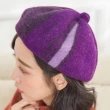 【Wonderland】時尚英倫100%羊毛畫家帽貝蕾帽(紫)