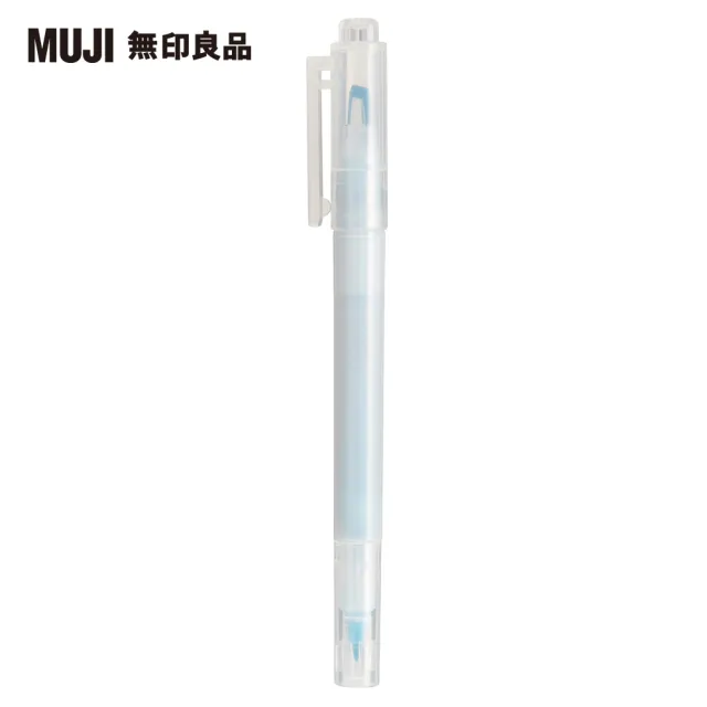 【MUJI 無印良品】附窗螢光筆/藍