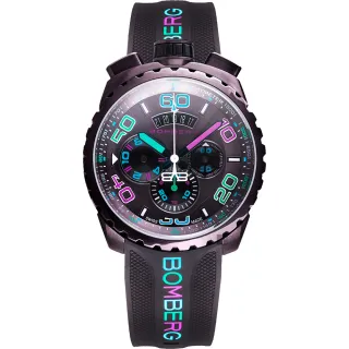 【BOMBERG】炸彈錶 BOLT-68 童趣馬卡龍三眼計時手錶-可可/45mm 新年禮物(BS45CHPBR.049-3.3)