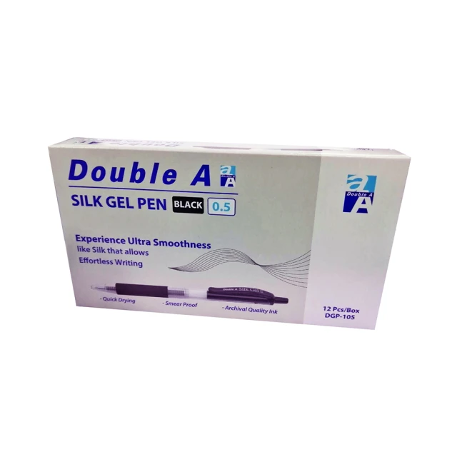 【Double A】極順中性筆0.5mm黑-DAGP18001(12支/盒)